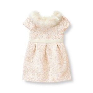 Janie and Jack center stage metallic jacquard dress